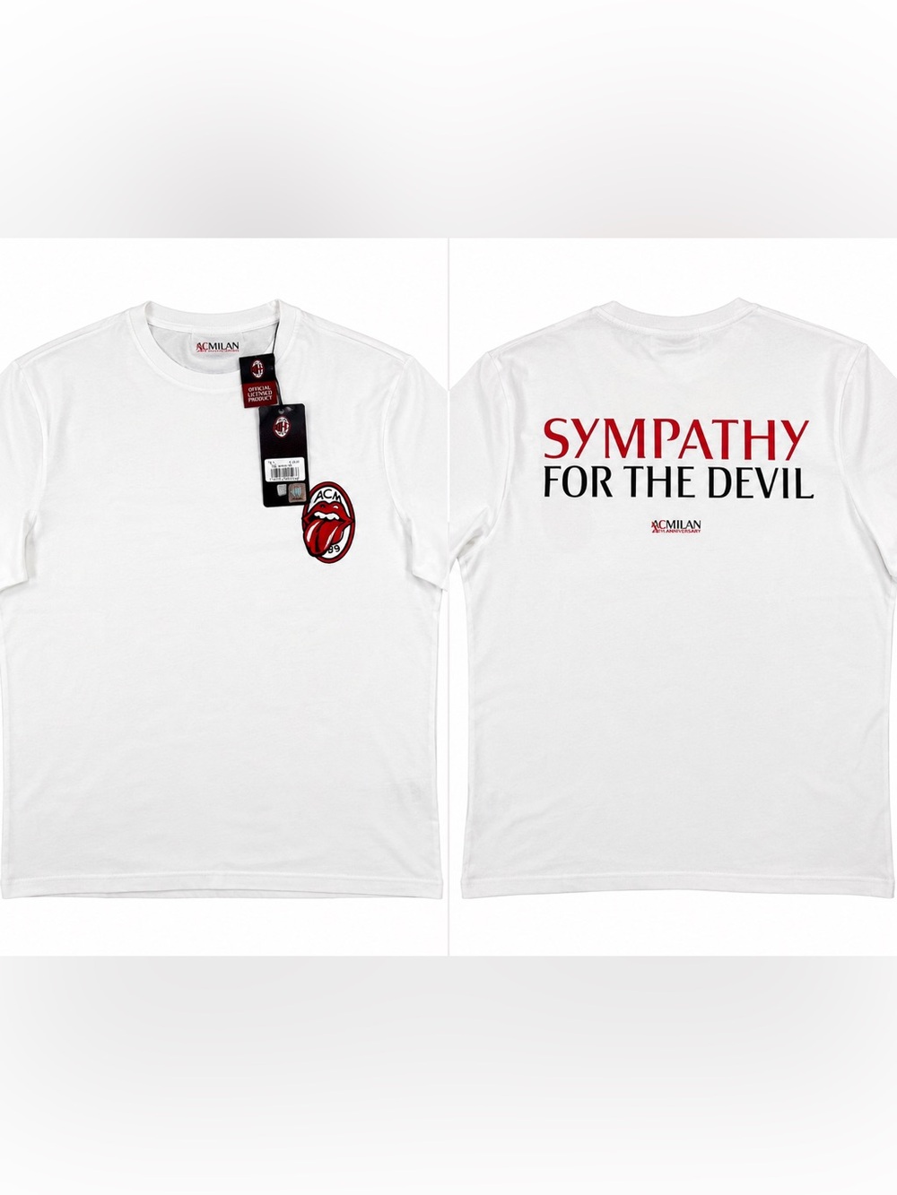 LIMITED EDITION AC Milan/Rolling Stones Sympathy for the Devil T-Shirt, L, NWT